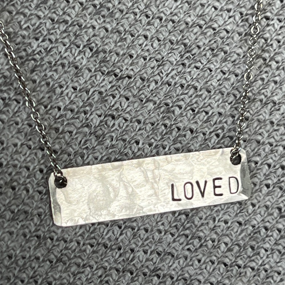 "Loved" Bar Necklace